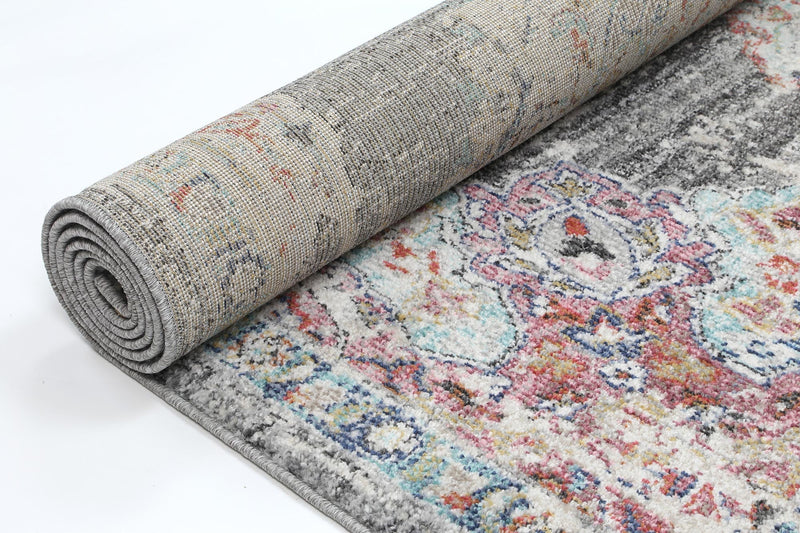 Hollow Medalion Transitional Grey Rug 240x330 cm