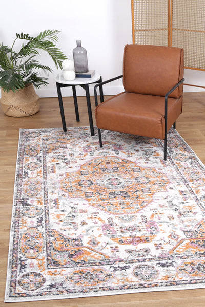 Windsor Medallion Rustic Rug 80x300cm