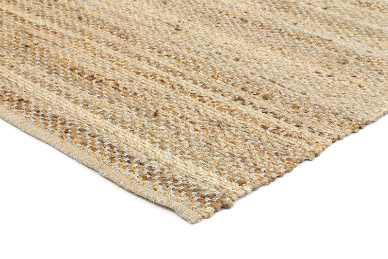 Taj Blue Natural Basket Weave Jute Rug 150x220cm