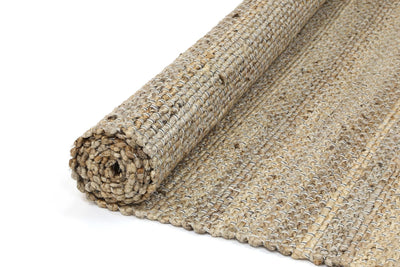 Taj Grey Natural Basket Weave Jute Rug 150x220cm