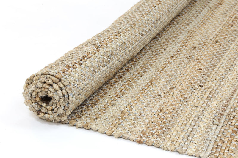 Taj Blue Natural Basket Weave Jute Rug 190x280cm