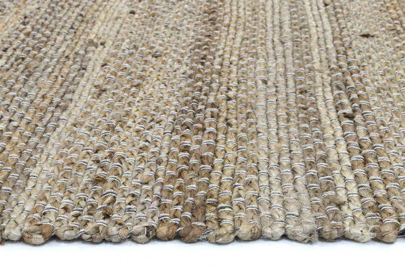 Taj Grey Natural Basket Weave Jute Rug 190x280cm