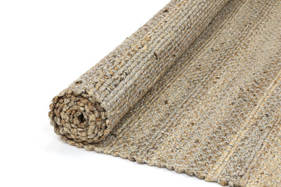 Taj Grey Natural Basket Weave Jute Rug 230x320cm