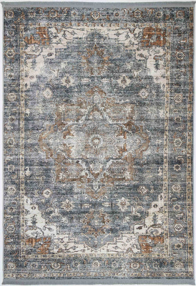 Crowne Waterproof Blue Oriental Rug 200x290 cm