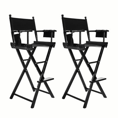2X Director Movie Folding Tall Chair 76cm DARK HUMOR