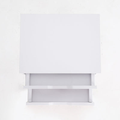 Bedside Table 2 Drawer Wood Leg Storage Cabinet Nightstand SUZY WHITE