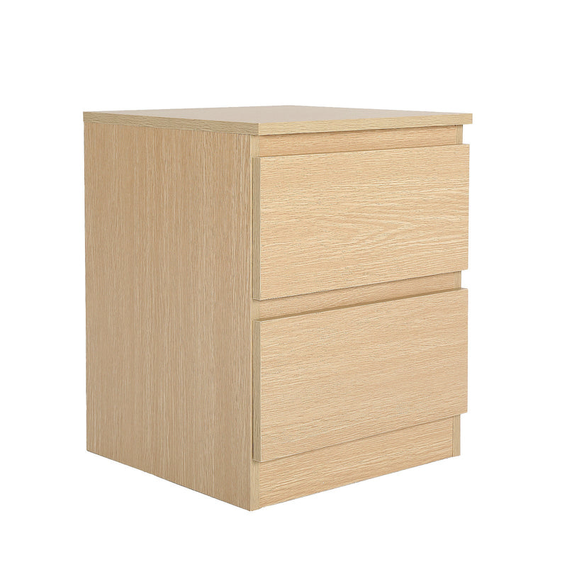 Bedside Table Side Storage Cabinet Nightstand Bedroom 2 Drawer JOSS OAK