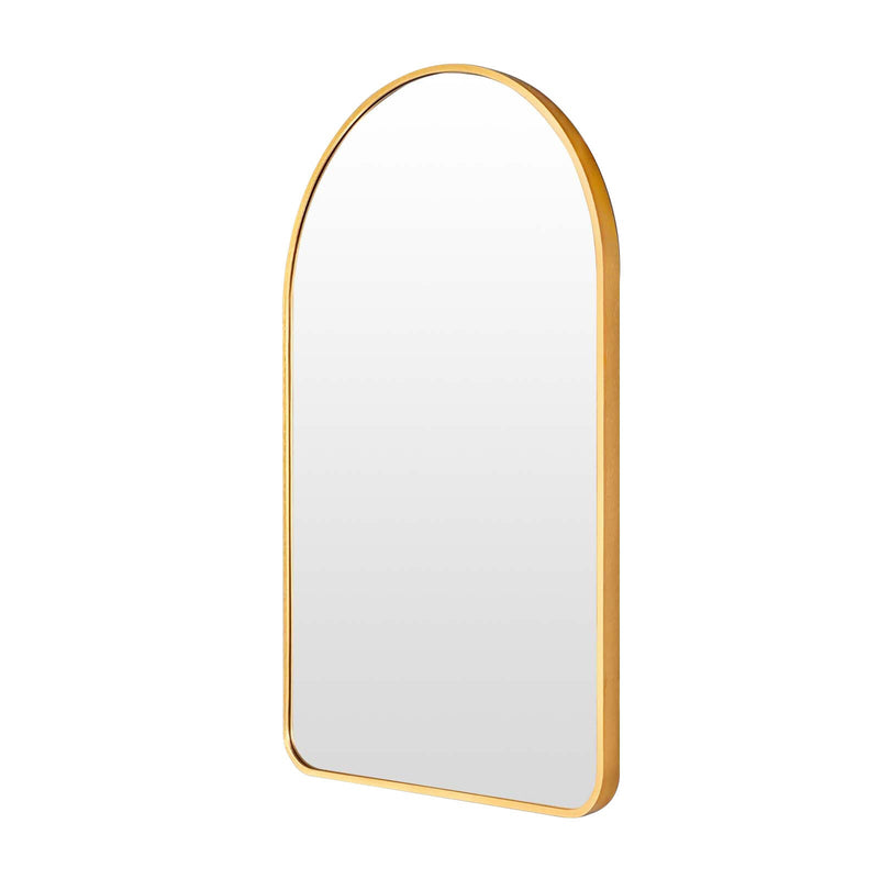 Wall Arch Mirror Arc Aluminum Frame Bathroom 50x80cm GOLD