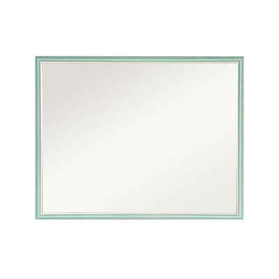 Wall Mirror Rectangular Frame Bathroom 70x90cm Turquoise