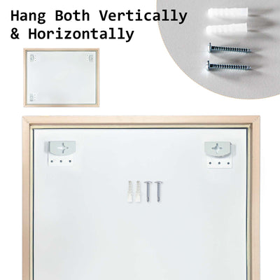 2 Set Wall Mirror Rectangular Frame Bathroom 70x90cm Turquoise