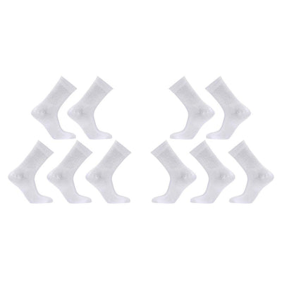 10X Rexy 3D Seamless Crew Socks Large Slim Breathable WHITE