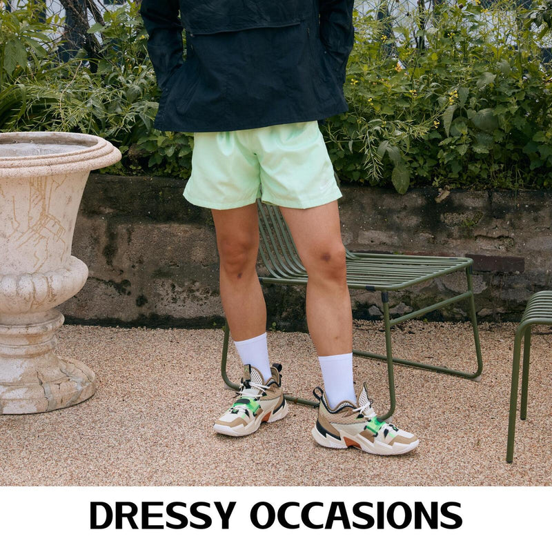 10X Rexy 3D Seamless Crew Socks Large Slim Breathable WHITE