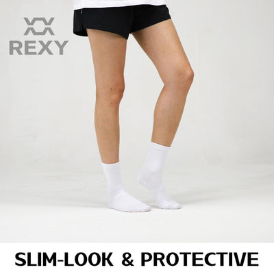 15X Rexy 3D Seamless Crew Socks Medium Slim Breathable WHITE