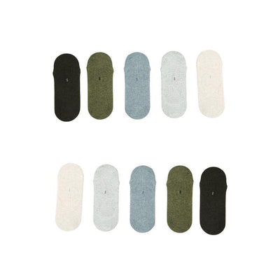 10X Rexy Daily No Show Ankle Socks Medium Non-Slip Breathable MULTI COLOUR