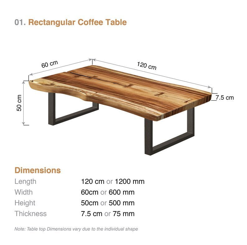 Coffee Table 1.2m (120cm) Hand carved from Acacia tree (Saur Wood)- designed by nature. (table 26)