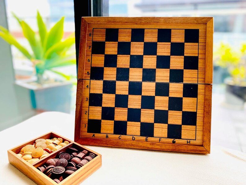 Mothers day gift Wooden Makruk traditional Thai Chess Set