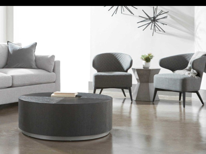 Tablua Australia Coffee Table Round Large Side Table 45 CM wide 51cm height Grey