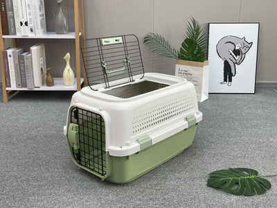 YES4PETS Medium Dog Cat Rabbit Crate Pet Kitten Carrier Parrot Cage Green