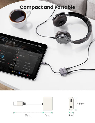 UGREEN 60164 2-in-1 USB C to 3.5mm Adapter