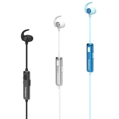 Simplecom BH310 Metal In-Ear Sports Bluetooth Stereo Headphones White