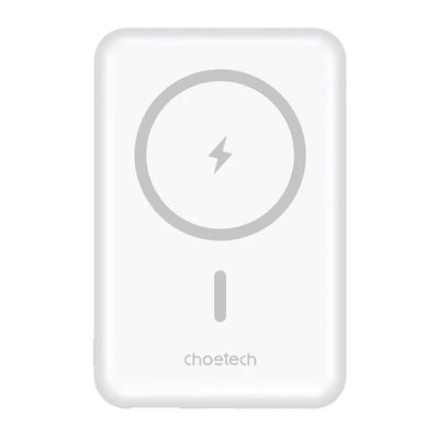 CHOETECH B662-WH USB-A + USB-C + Wireless Magnetic Power bank 5000mAh (White)