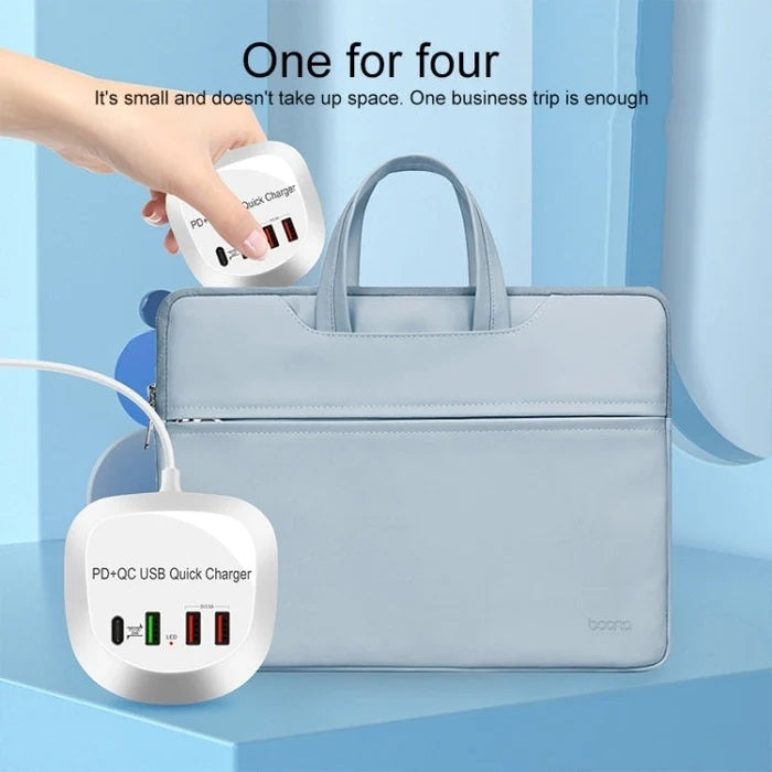 4-Port PD+QC3.0 Charger 40W with AU AC Adapter