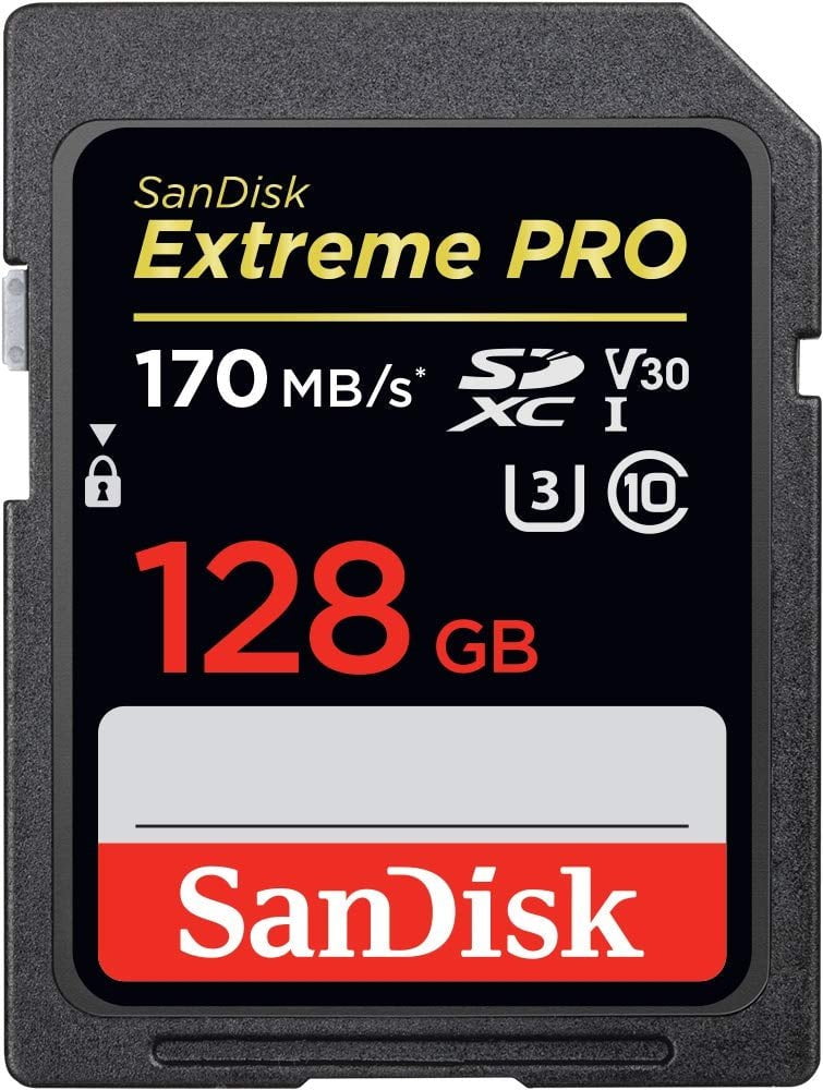 SANDISK SDSDXXY-128G-GNCIN SDXC Extreme Pro V30 4K/UHD UHS-I/U3 170MB