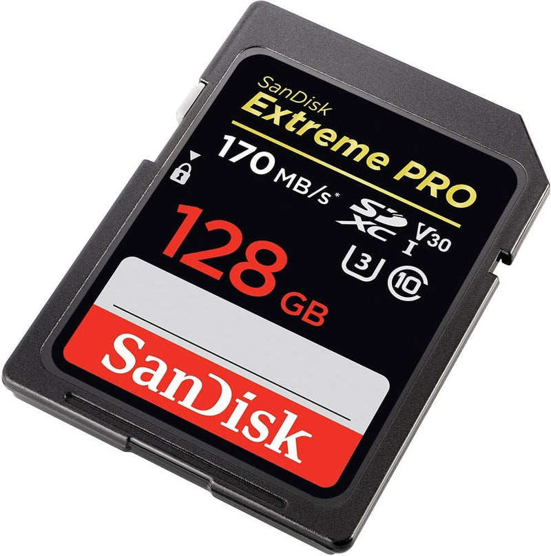 SANDISK SDSDXXY-128G-GNCIN SDXC Extreme Pro V30 4K/UHD UHS-I/U3 170MB