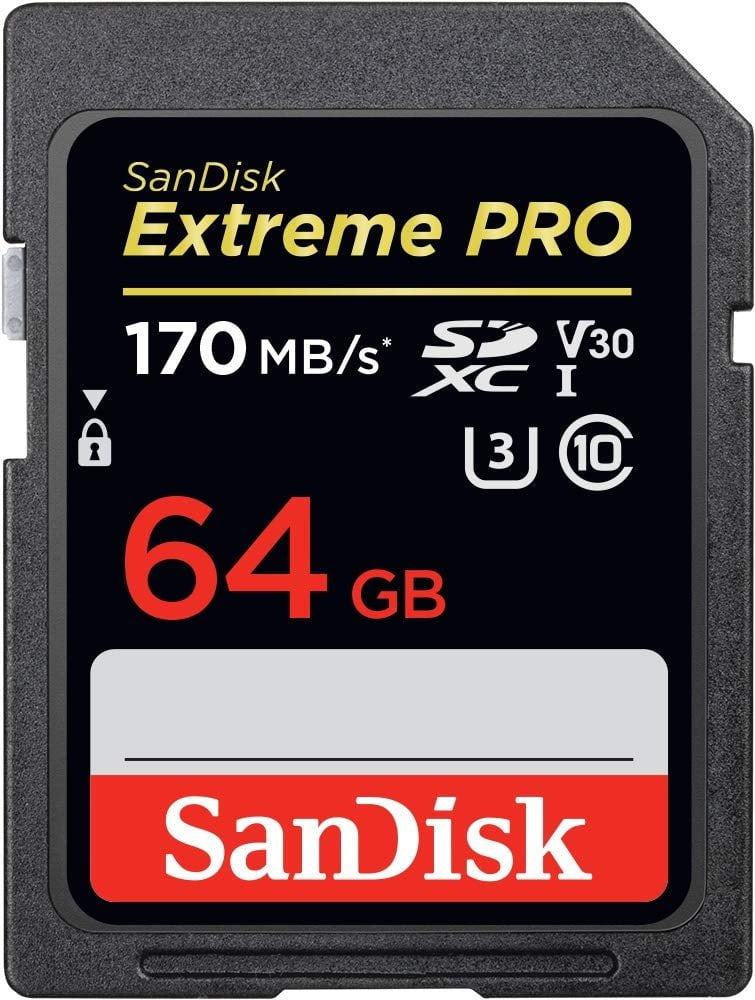 SANDISK SDSDXXY-064G-GNCIN SDXC Extreme Pro V30 4K/UHD UHS-I/U3 170MB