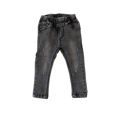 MLW By Design - Distressed Black Wash Jeans | 6-12 Months