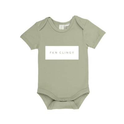 MLW By Design - FKN CLINGY™ Bodysuit | White Print | Newborn