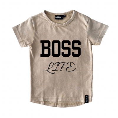 MLW By Design - Boss Life Stonewash Tee | Short Sleeve | Size 2