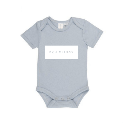 MLW By Design - FKN CLINGY™ Bodysuit | White Print | 0-3 Months