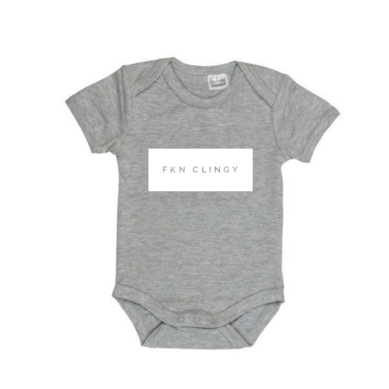 MLW By Design - FKN CLINGY™ Bodysuit | White Print | 3-6 Months