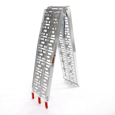 SINGLE Aluminium Folding Ramp with Support Strap, Load ATV Cycles, Motorcycles 680KG