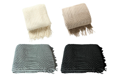 Tessa Throw Rug Blanket - Cream