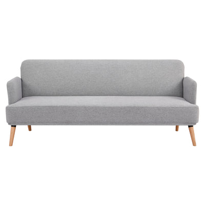 Merlin 3 Seater Sofa Futon Bed Fabric Lounge Couch - Grey