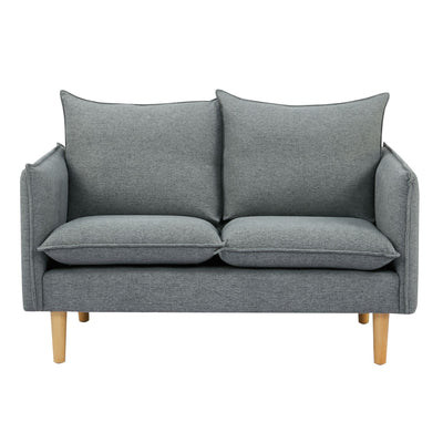 Sinatra 2 Seater Fabric Sofa Lounge Couch Dark Grey