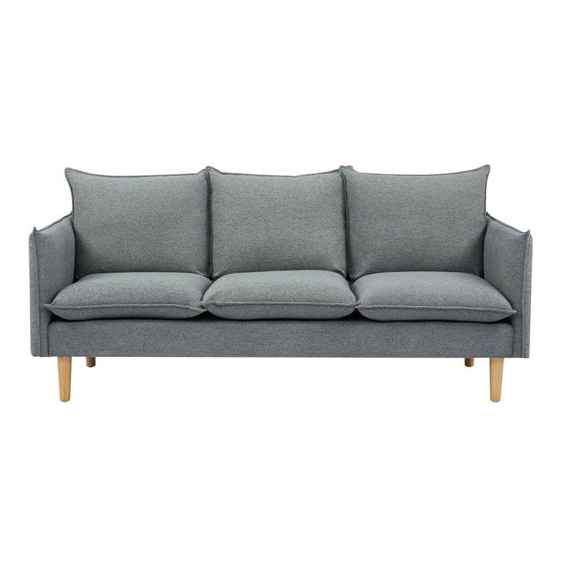 Sinatra 2 + 3 Seater Fabric Sofa Lounge Couch Dark Grey