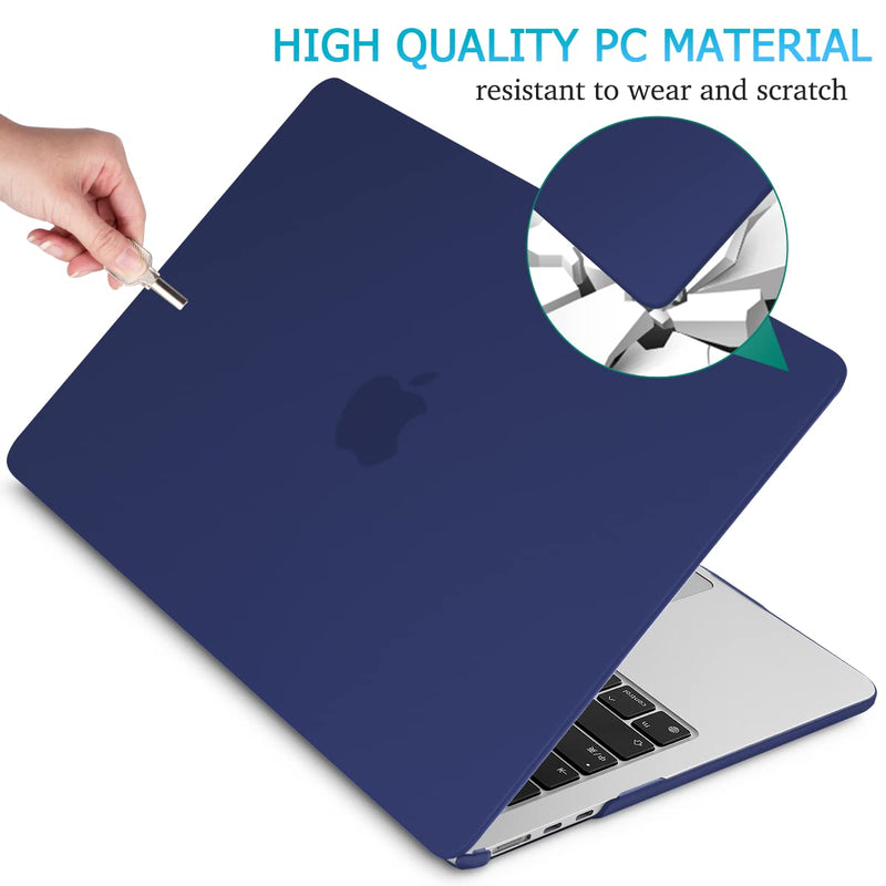 15 inch Air 2023 MacBook Air Matte Case  A2941 M2 Chip Hard Shell Case Keyboard Cover Blue