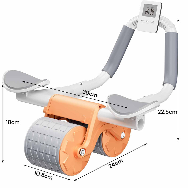 Elbow Support Automatic Rebound Abdominal Wheel Plank Machine Ab Roller Abs Workout Belly Orange