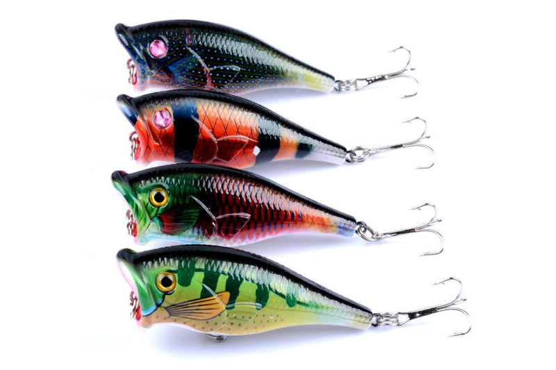 4X 6.5cm Popper Poppers Fishing Lure Lures Surface Tackle Fresh Saltwater