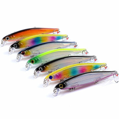 7x Popper Minnow 11cm Fishing Lure Lures Surface Tackle Fresh Saltwater