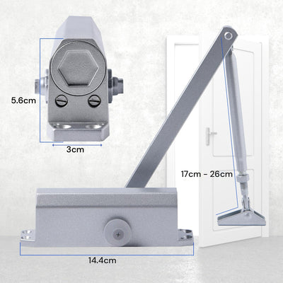 Auto Commercial Door Closers Hydraulic Door Closer for Home  Commercial Door 25-45kg