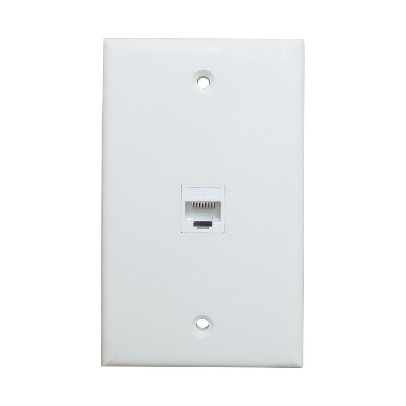 Ethernet Wall Plate 1 Port Cat6 Ethernet Cable Wall Plate Adapter