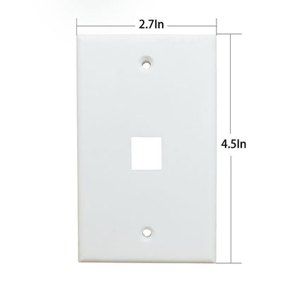 Ethernet Wall Plate 1 Port Cat6 Ethernet Cable Wall Plate Adapter