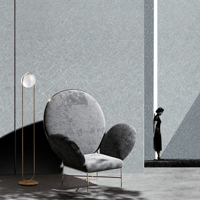 61cm x 10m Green Wallpaper Decor Faux Grasscloth Paper Wall Paper Self Adhesive Removable Silver