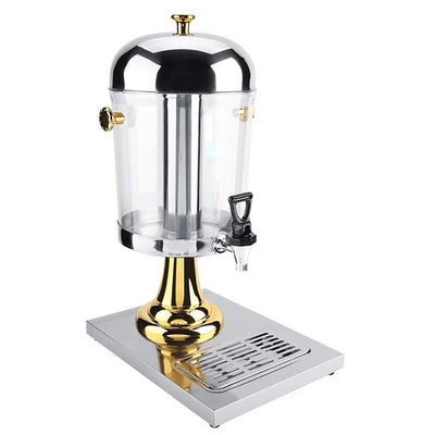 8L Commercial Restaurant Buffet Beverage Juice Beverage Dispenser Drink Container Gold