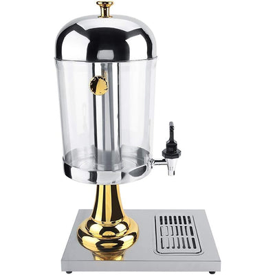 8L Commercial Restaurant Buffet Beverage Juice Beverage Dispenser Drink Container Gold