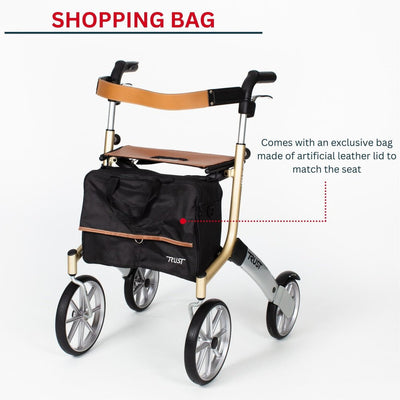 Let's Go Out Rollator - Black